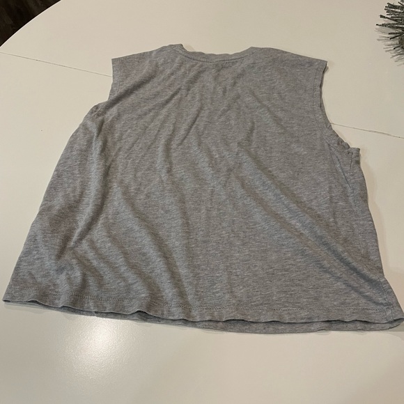 Cropped Calvin Klein Grey Tank T-shirt - Picture 3 of 3